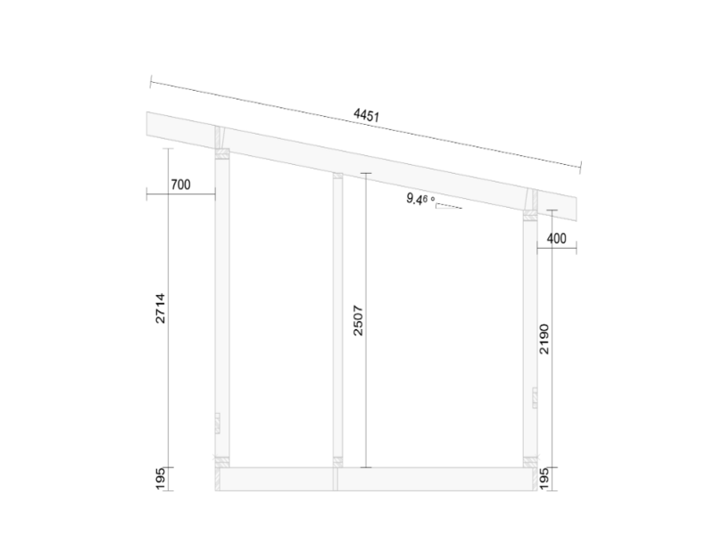 Pre-cut house frame with a terrace | Factory Sale