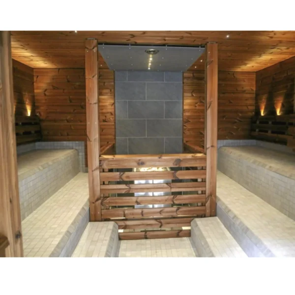 Misa electric sauna heater in a sauna.