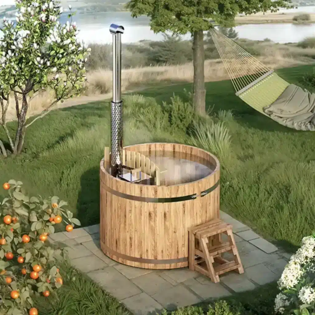 Hot tub from thermowood (for outside or inside heater)