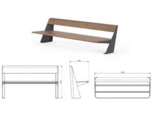 Bench Toro with backrest