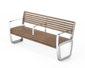 Bench Trapo with backrest and armrests 017.05.a