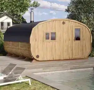 “5m” S54 Big Oval outdoor sauna for 6 persons