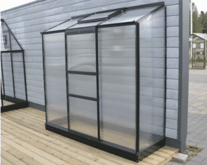 Kasvuhoone Halls Altan 1,3 m² polükarbonaatpaneelidega, roheline raam