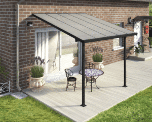 Terassikatos Feria 3x3m Harmaa/Kirkas