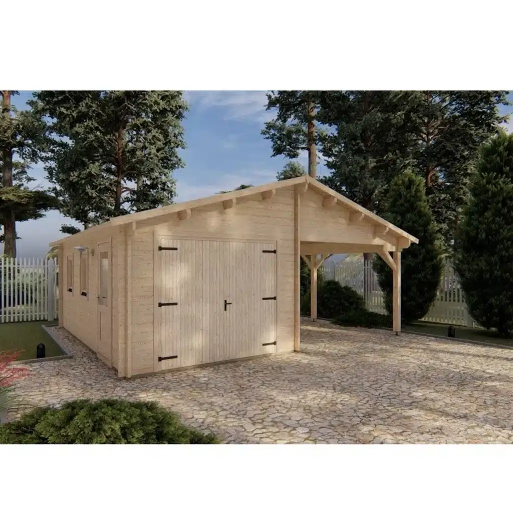 Garage with carport 6,8 m x 5,6 m