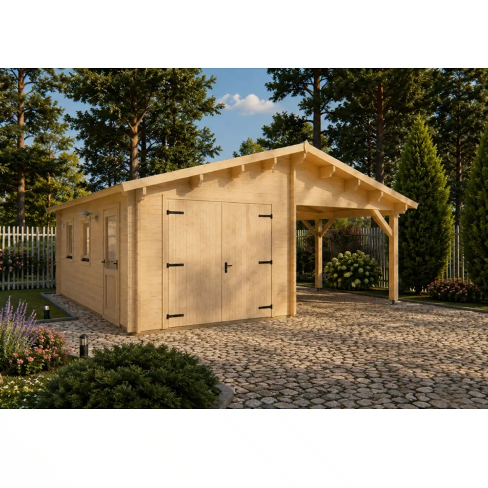 Garage with carport 6,8 m x 5,6 m