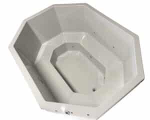 2,1×2,8m 8-nurkne klaasplast sisuga terrassikomplekt, välisahjuga