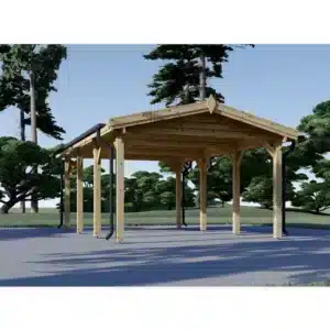 Classic wooden carport 3m x 6m