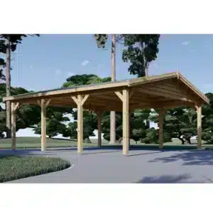 Classic double carport 6m x 6m