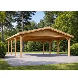 Classic double carport 6m x 6m