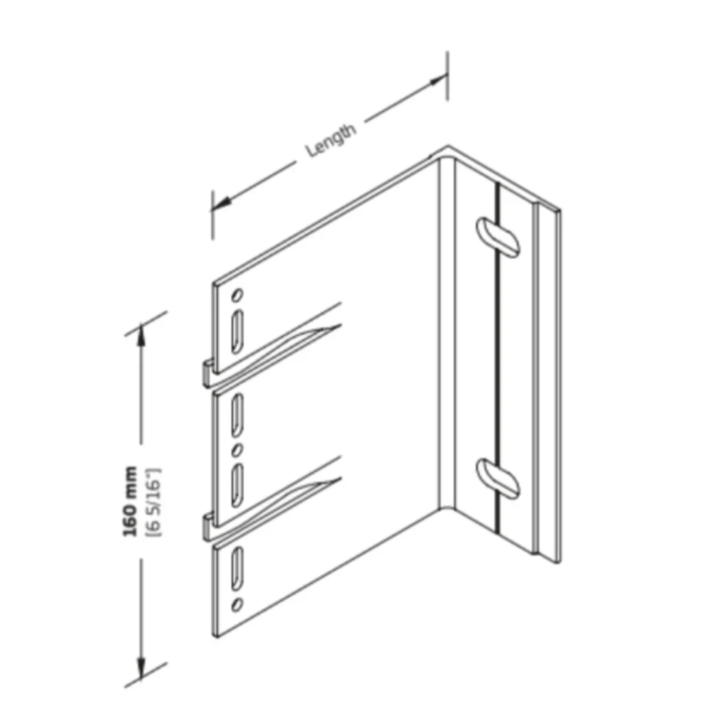 QVB aluminium double wall brackets