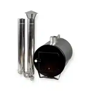 Pyöreä ulkokiuas kylpytynnyrille 14 kW