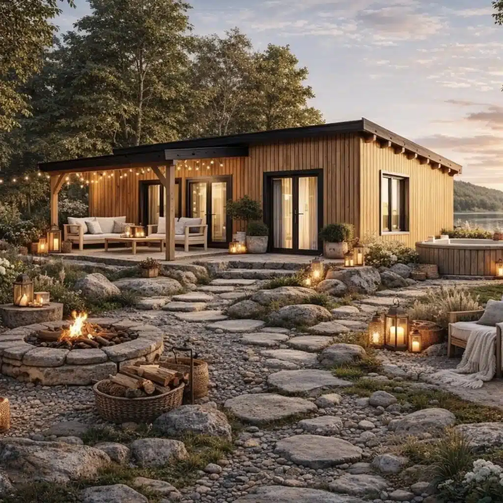 Soojustatud modernne elementmaja Verno 7.74 × 5.34 m