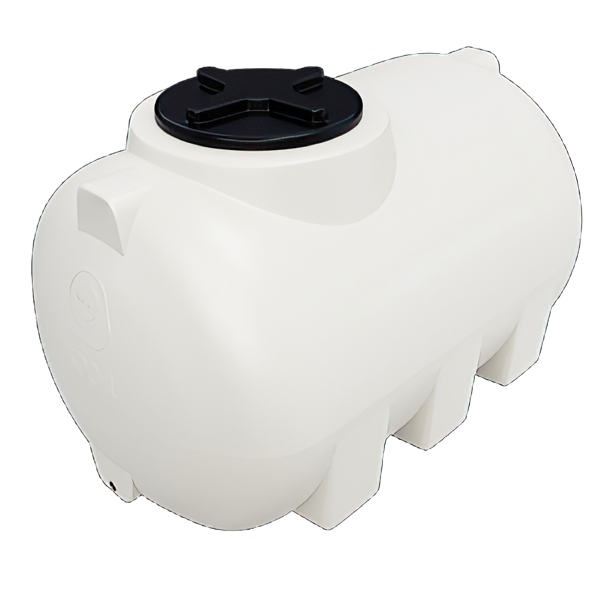 Plastic storage tank, horizontal 500L