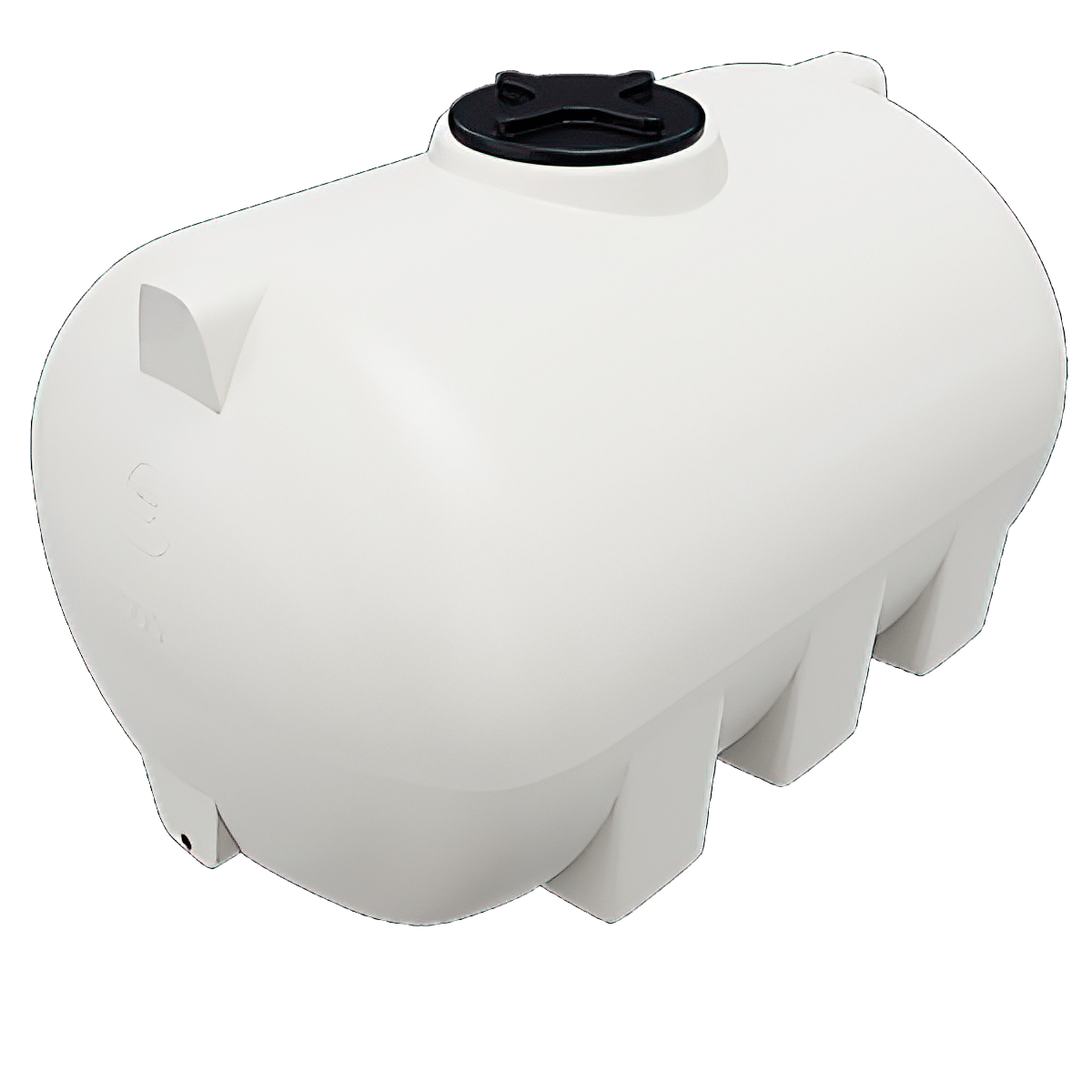 Plastic storage tank, horizontal 2000L