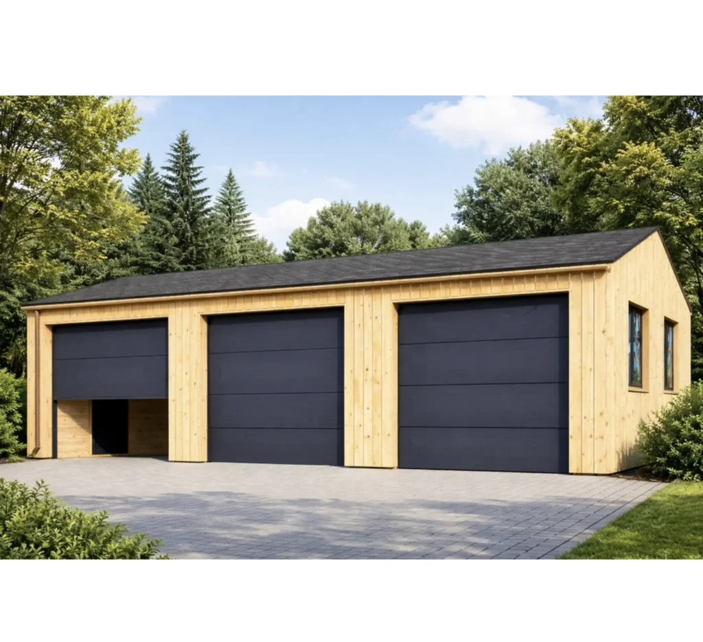 Kolmekohaline puidust garaaž Scandic Triple, 9×6 m, 54 m²