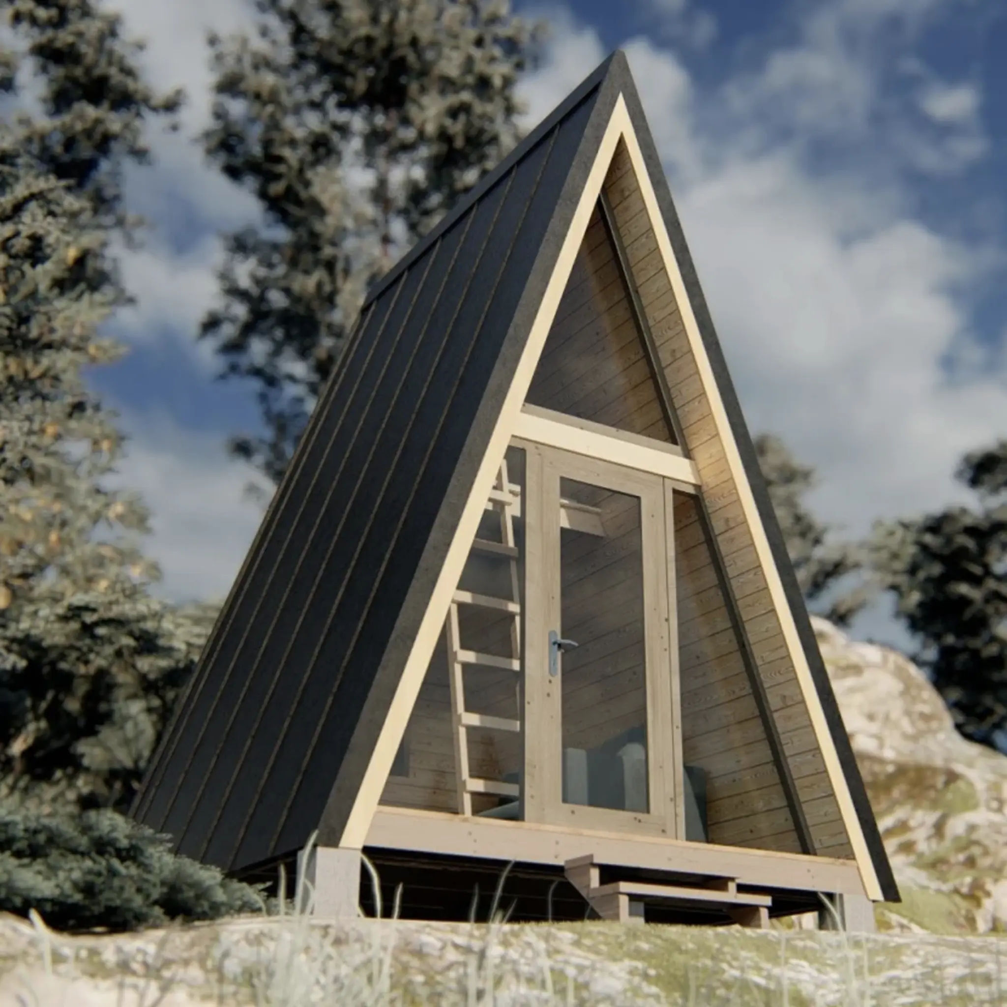 A-framed tiny cabin 7,6 m²