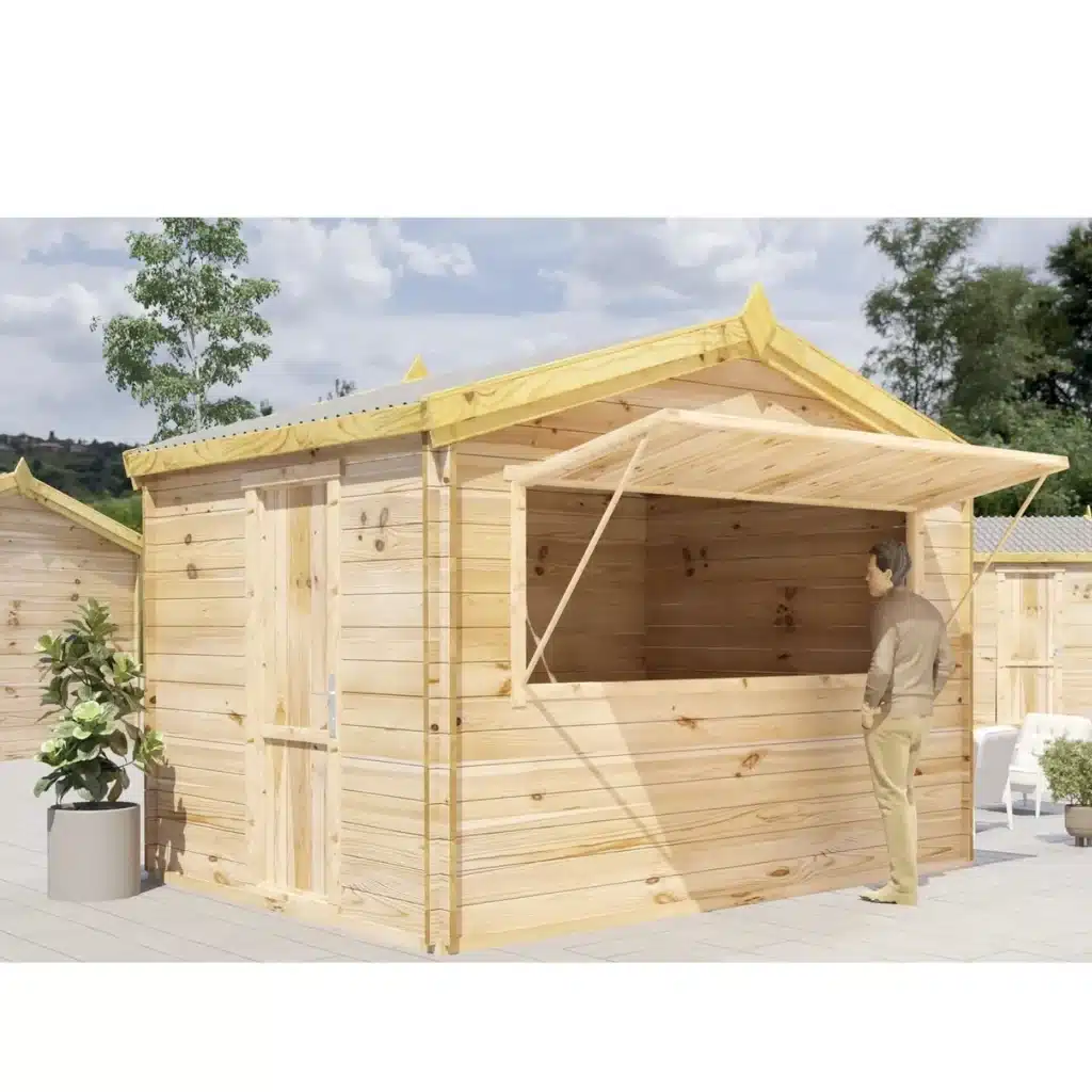 Kiosk 6 m² (3×2), 44 mm