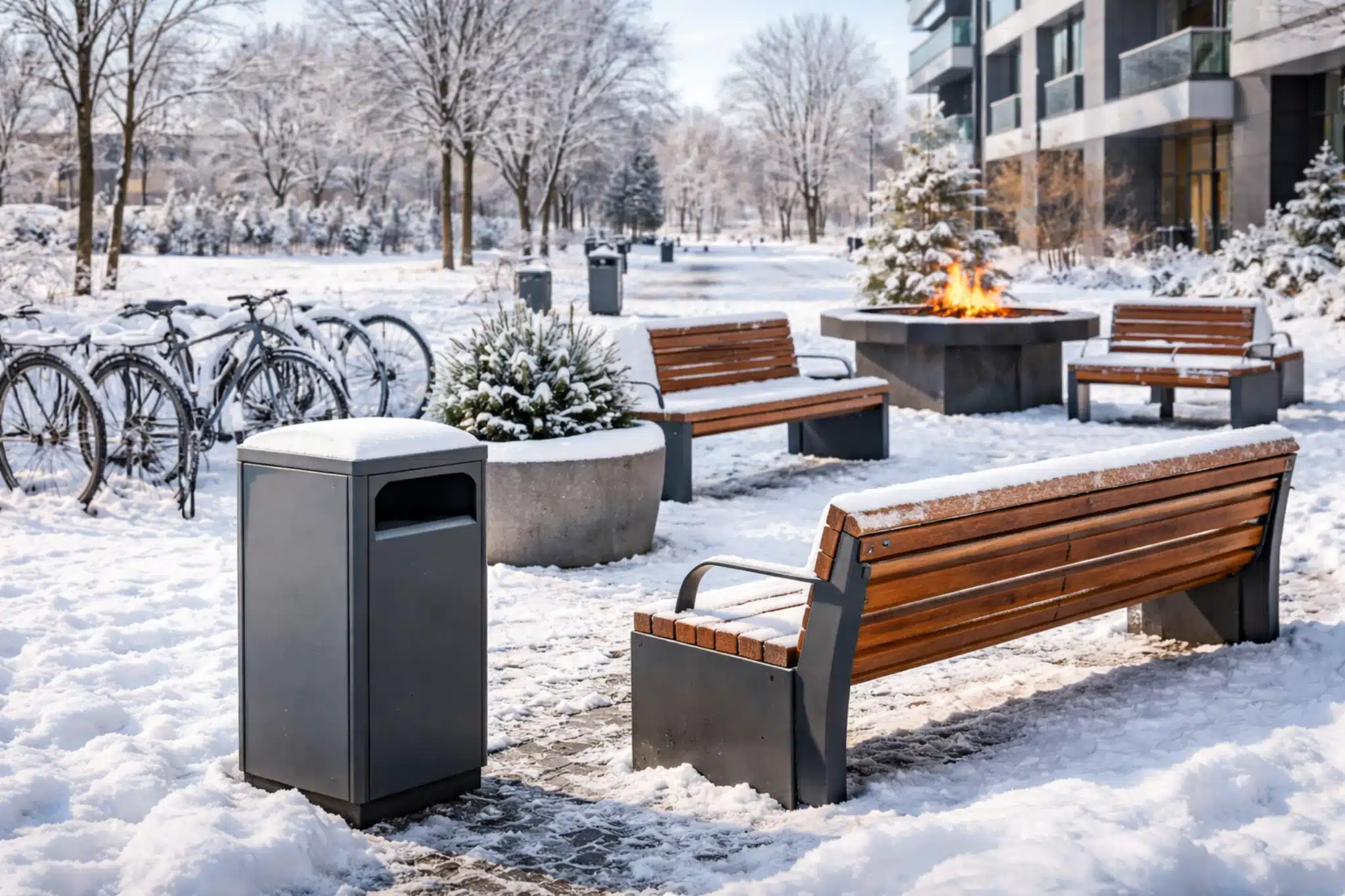 Kuidas linnamööbel peab vastu talvele – mida arvestavad omavalitsused ja arendajad?