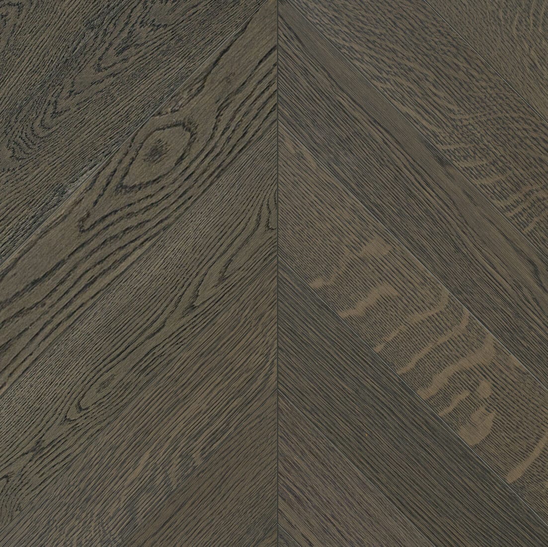 EstaParket Chevron Oak Nordic S Lava Grey Extra Matt Lacquered Gloss 5%