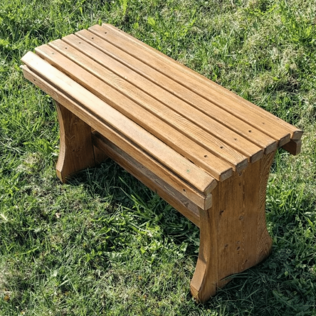 Cemetery bench 80 × 32 × 47 cm, oiled
