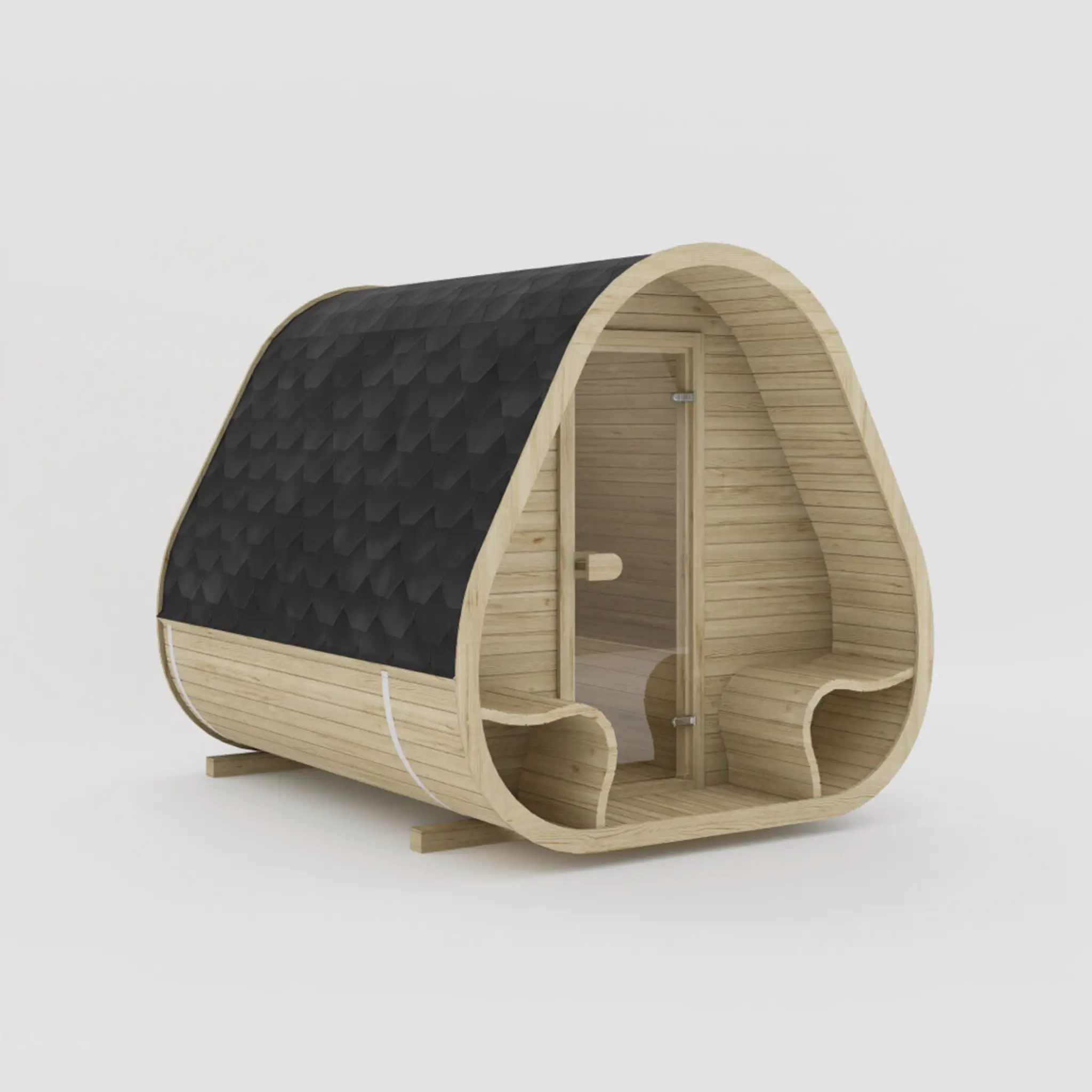 Herkus Grand Outdoor Sauna for 6 people