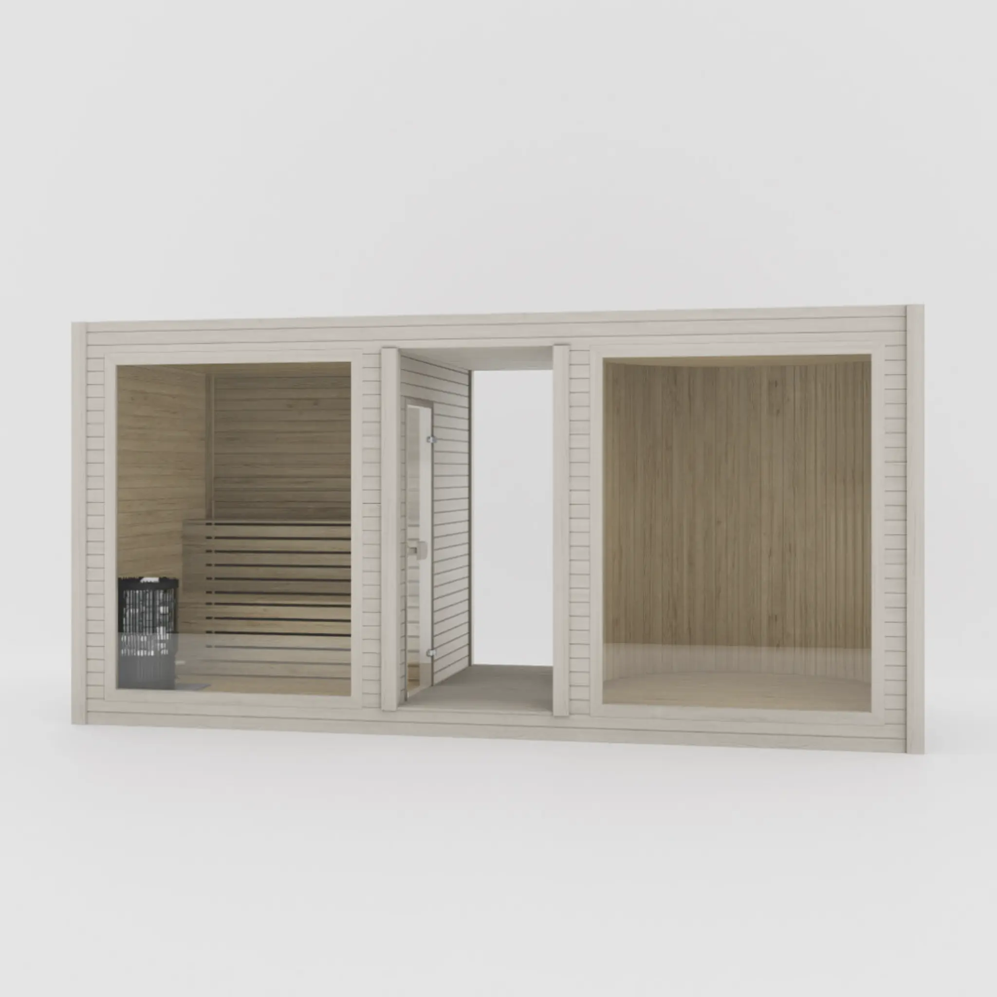 Tauras Modular View Outdoor Sauna for 7 people