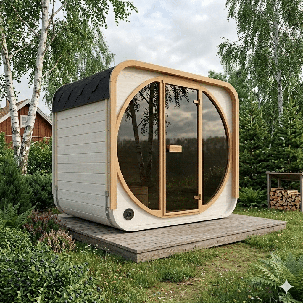 Lumina Cube sauna – Where light meets heat