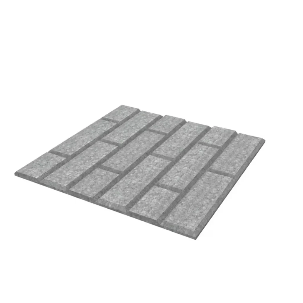 Akustiikkahuopapaneeli 9 × 300 × 300 mm Lateris harmaa, 4 kpl