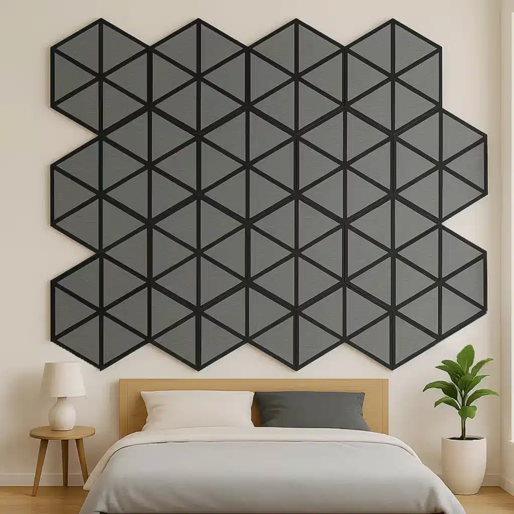 Akustiikkalevy 18X300X260 mm hexalus harmaa
