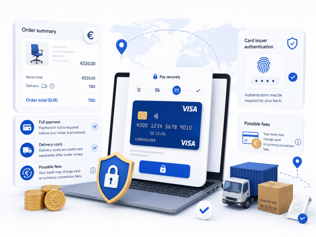Pay securely on Factory.Sale with Visa Secure