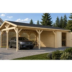 Kahden auton autokatos varastolla 44 mm (5,7 × 7,9 m)