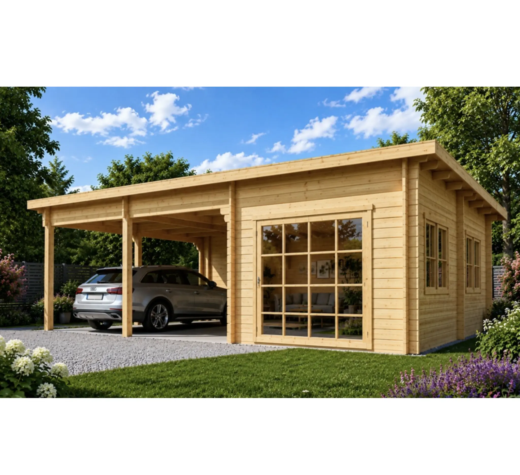 Tivoli FR kahekohaline auto varjualune stuudioga (5,95 × 9,5 m, 44 mm)